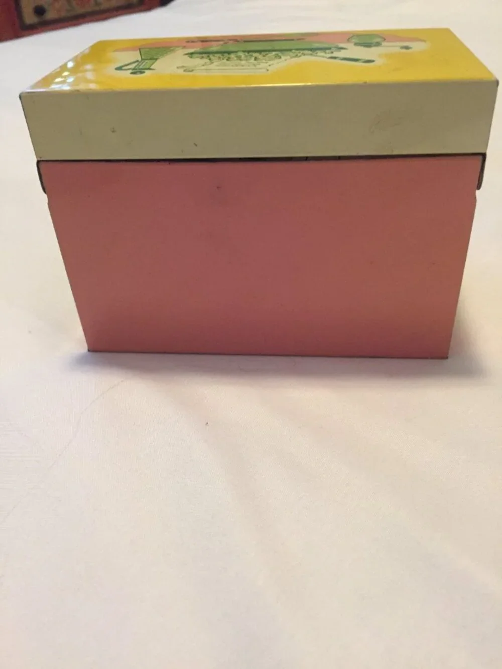 Vintage Ohio Art Metal Recipe Box 90+ Handwritten/Clipped Recipes ESTATE FIND